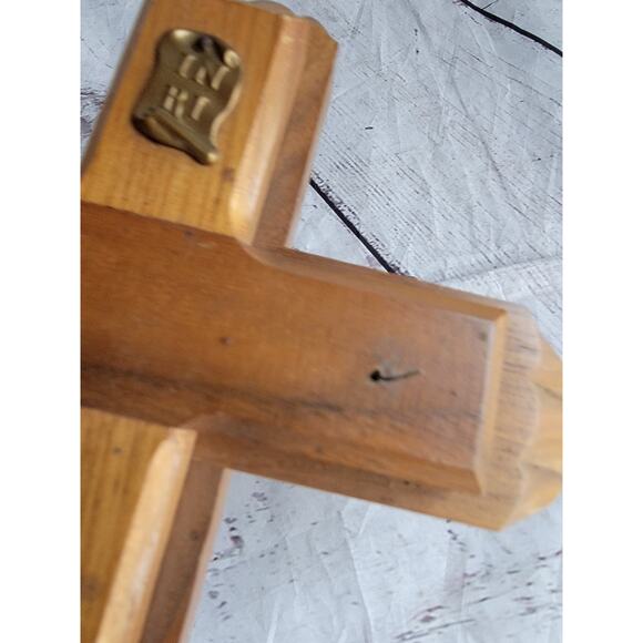 11 Inch Size Wooden Cross Wall Hanging Decor Christian Cross Inside Compartment - Picture 8 of 9
